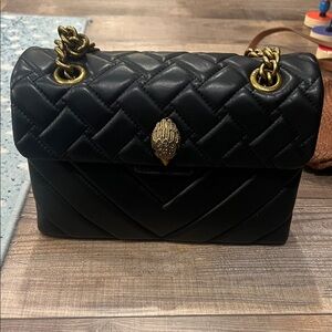Black Quilted KURT GEIGER LEATHER KENSINGTON BAG